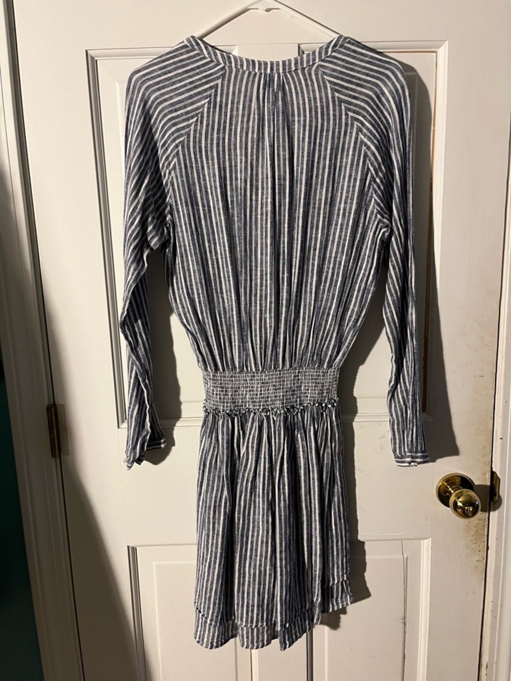 (NWT) Rails Jasmine Linen Dress Tibet Stripe In Gray And White Women’s S - Picture 10 of 10